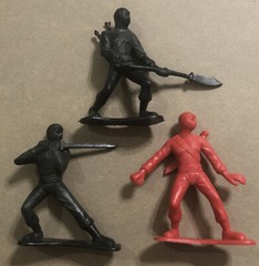 Greenbrier International 3.5” Hard Plastic Ninja Figures Lot Of 3 EUC