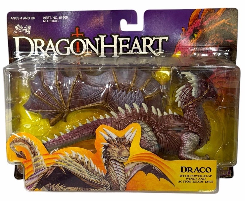 Vintage 1995 DragonHeart Draco Dragon Figure Kenner Hasbro Power Flap Wings Jaws