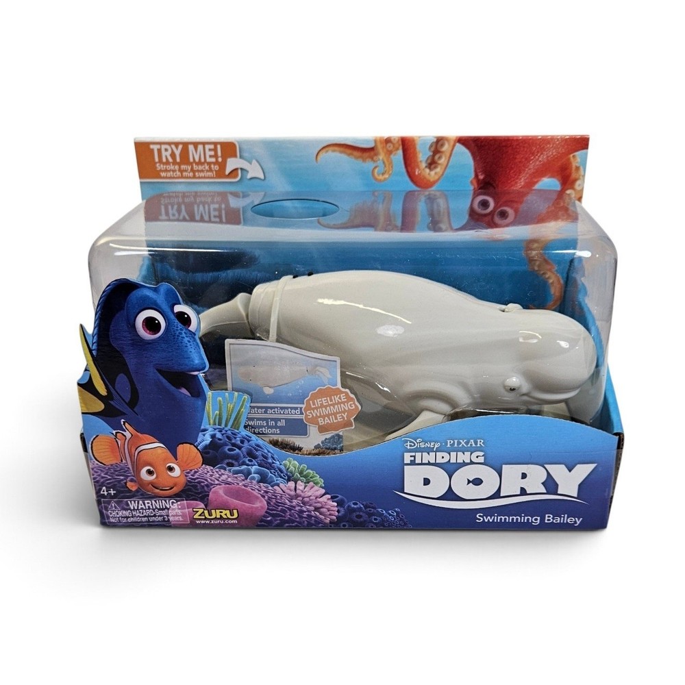 FINDING DORY SWIMMING BAILEY FIGURE UNDERWATER TOY MISB DISNEY ZURU 7″ 2015 RARE