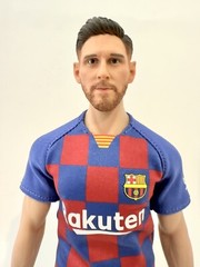 Lionel Messi OOAK Soccer Barcelona INSPIRED 12” POSABLE Display Collectors DOLL