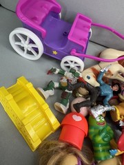 Mixed Toy Figures Lot 4 Lbs 14 Oz Barbie Little Tikes Animals Disney & More