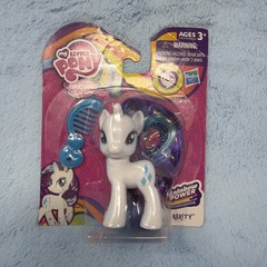 My Little Pony G4 FiM Rainbow Power Rarity Silver Tinsel NEW