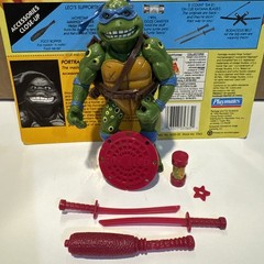 Tmnt RARE 1995 Movie Star Leo Purple/pink Weapon Variant W/card Back Playmates