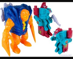 1989 Transformers G1 Monstructor Pretender Slog, Icepick & Birdbrain Mostly Comp