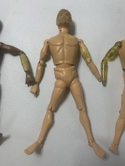 1964 12”GI Joe Adventure Team Parts Lot Atomic Man,African & Flocked Hair Beard