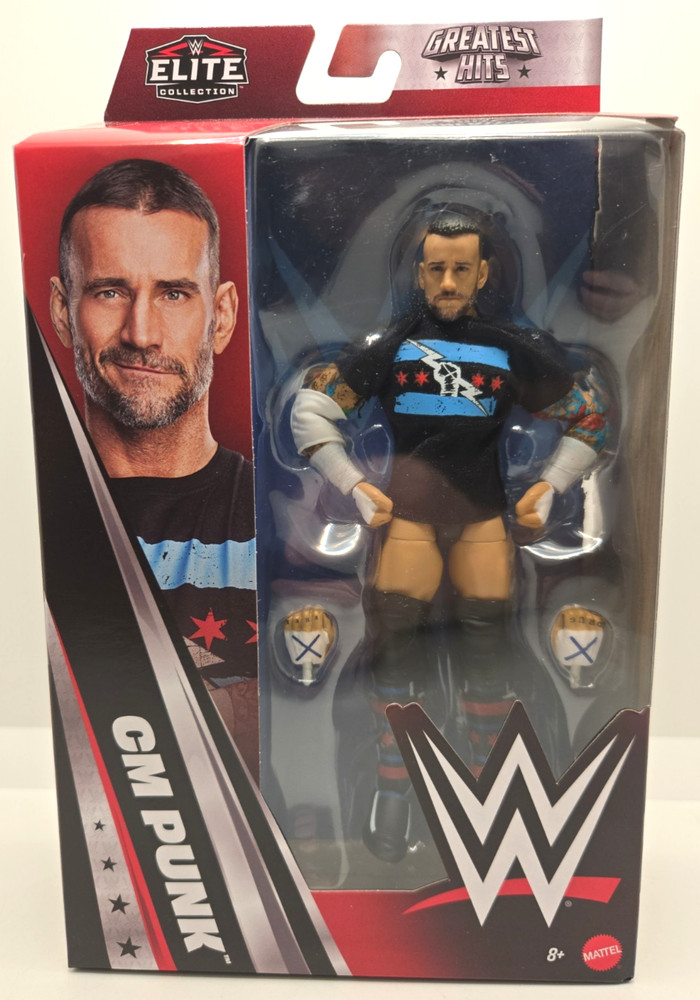 WWE Elite Greatest Hits 11 CM Punk 6″ Mattel 2026 Action Figure Short Hair