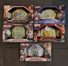 Jakks Pacific UFC 5 Foam Championship Belt Replicas. Rare! Complete Set Original