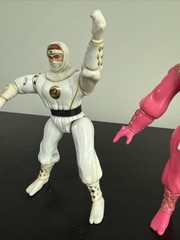 1995 Mighty Morphin Ninja Ranger Pink And White Action Figures Vintage