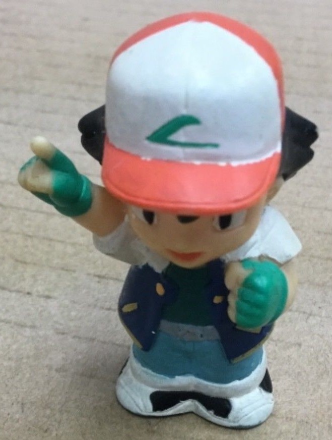 1998 Finger Puppet Pokemon Original Ash Ketchum Trainer Nintendo Bandai
