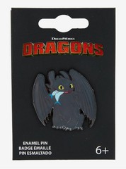 How to Train Your Dragon Sitting Toothless Eating Fish Exclusive Loungefly Pin