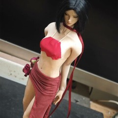 1Set 1:6 Scale Red Bellyband Dress Clothes 12″ Female Soldier Warrior Gift Lady
