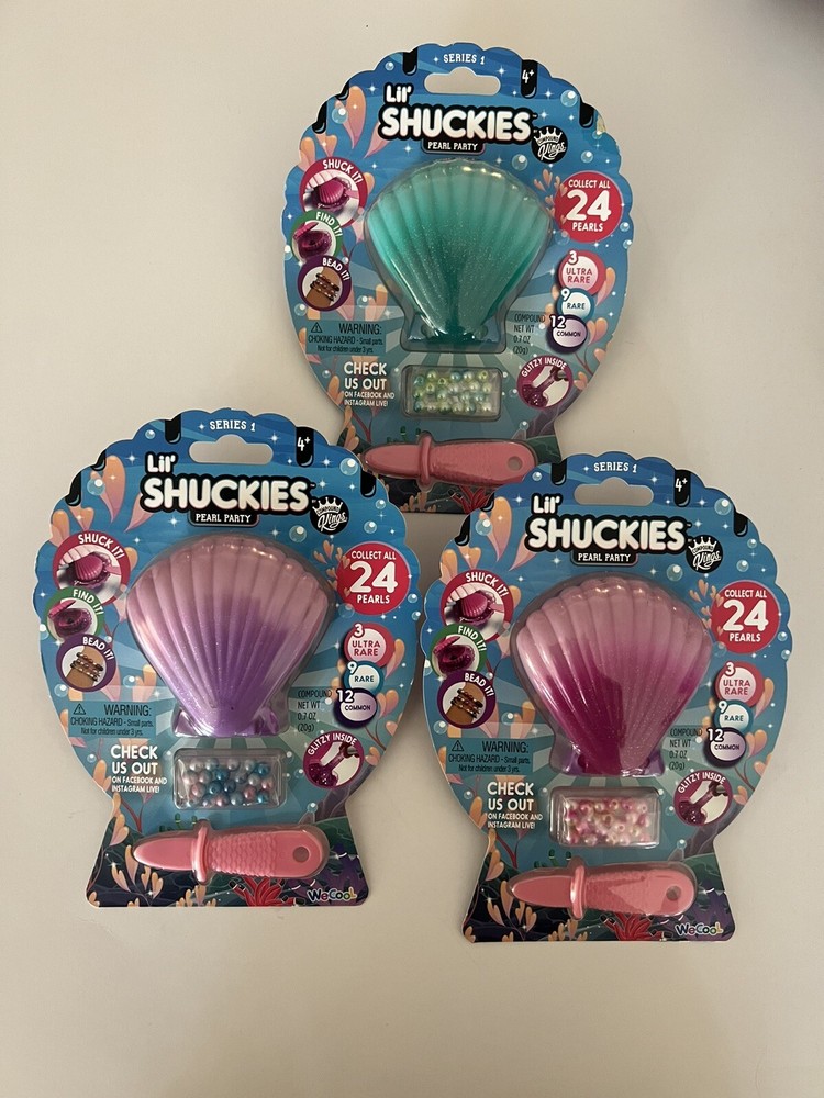 Lil’ Shuckies Pearl Party – Series 1 (Lot of 3) Colors May Vary – Party Favors