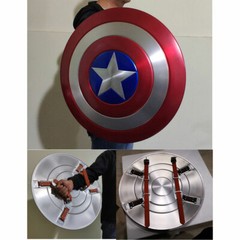 Captain America 1:1 Scale Shield Model Aluminium Alloy Painted Figure F Cosplay