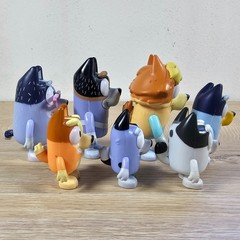 Moose Toys Bluey Lot of 7 Figures Nana Uncle Stripe Rad Muffin Socks Bingo