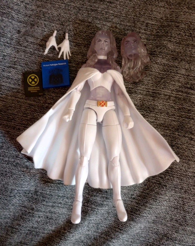 Hasbro Marvel Legends Retro Diamond Form Emma Frost Figure 6″ X Men White Queen