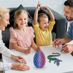 3D Printed Dragon Egg with Dragon Full Articulated Dragon Modle JQ
