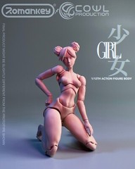Romankey X COWL 1/12 Scale Flexible Girl Action Figure Female Body &Head 6″ Doll