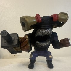 Street Shark Action Figure w/ Backpack Jetpack Tank & Gun (Black/Purple/Silver)