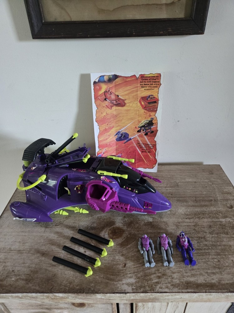 Vintage 1987 Hasbro Air Raiders Dragonwind w/ Figures Accessories NOT Complete
