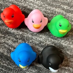 Rubber Duck Mini Lot Of 5 Decor Car Home Office Cute Ornament Cute Ducky 1.25 in