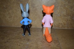 OOAK 3D Printed ZOOTOPIA 2 Judy Hopps Nick Wilde Figure figurine statue set