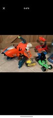 Fisher-Price Planet Heroes HQ Playset Lot 13 Figures 4 Vehicles Comic Poster