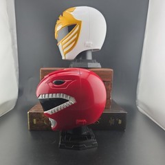 2 Power Rangers Legacy White And Red Ranger Replica Helmet Mini 1:4 Scale used