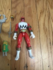 Vtg Bandai 1999 Power Rangers Lost Galaxy Armored Red Ranger Parts Weapons Lot
