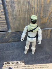 Frostbite Snow Cat Driver 1985 GI Joe Real American Hero ARAH w/ File Card