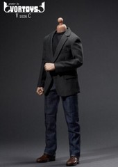 1/6 Casual Suit Jeans Set V1026C For 12″ Hot Toy Ganghood Narrow Shoulder Figure
