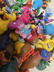 Sesame Street Figures Lot Of 10 Big Bird Elmo Cookie Monster Oscar Random Mix