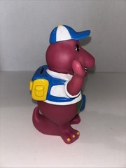 Vtg 1992 Lyons Group 7″ Barney Purple Dinosaur Coin Piggy Bank Back to School