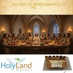 Holy Land Market Meal That Heals Olive Wood Communion Set – Six Cups and one