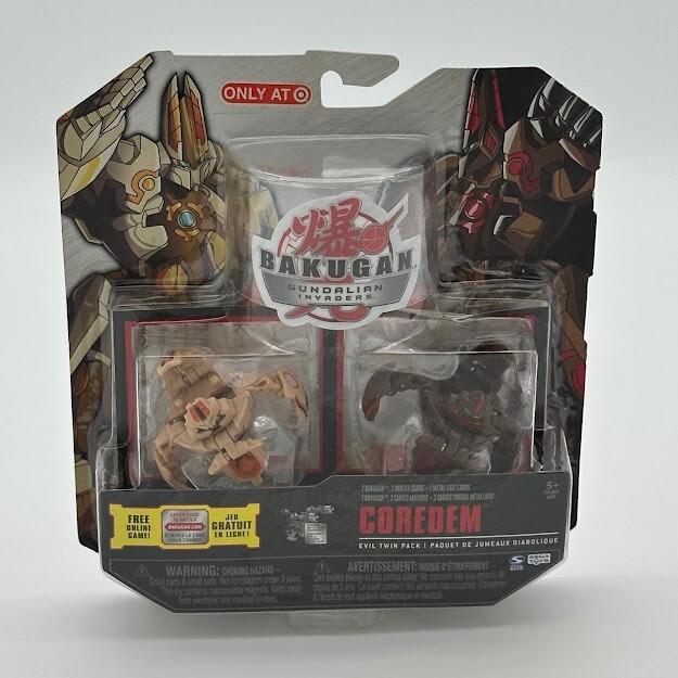 Bakugan Gundalian Invaders Coredem Evil Twin 2-Pack Brand New 2010 Target!