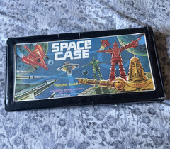 Ideal Space Action Figures Set w/ Plastic Figure Case with Star Trek figs