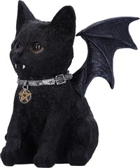 Nemesis Now Vampuss Black Bat Cat Figurine 16cm, Resin, Black, Black Bat Cat Fig