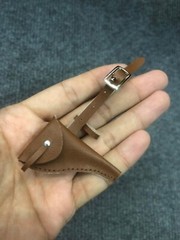 1/6 Custom Indiana Jones Harrison Ford Holster Brown Belt Gun for Action Figure