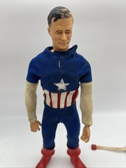 Captain America 1966 CAPTAIN ACTION Ideal ORIGINAL FIGURE, Mask, Guns, Belt