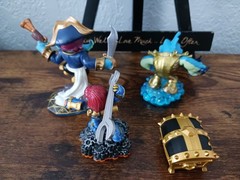 Skylanders Lot: Wash Buckler, Rip Tide, Sprocket & Gold Mystery Chest – Tested