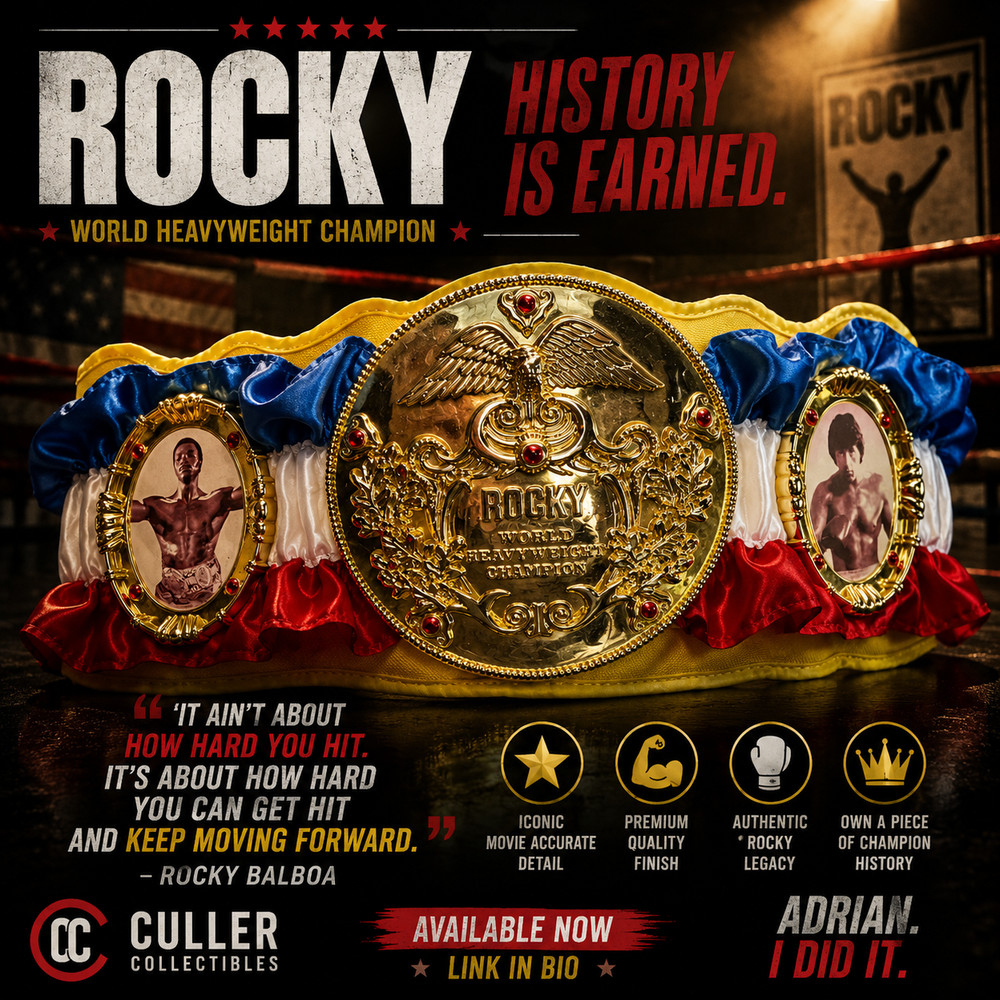ROCKY WBC TITLE BELT • LIFESIZE REPLICA • ROCKY JAKKS BELT