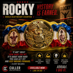ROCKY WBC TITLE BELT • LIFESIZE REPLICA • ROCKY JAKKS BELT