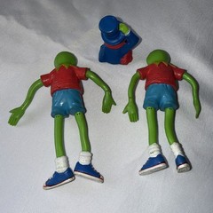 Vtg Lot Of 3 Jim Henson’s MUPPETS Kermit the Frog 5” Bendable Figure Just Toys