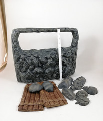Inhumanoids Tonka Rock Lords Action Figure Storage Carrying Case & Accessories