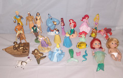 Lot of 25 Princess Cake Toppers Figures Ariel Vintage & Modern my little mermaid