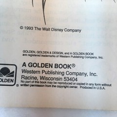Vintage Golden – Disney 1991 Beauty & the Beast & 1993 Snow White Coloring Book