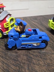 Paw Patrol Marshall Jungle Rescue Fire Truck Police Cruiser & Motorcycle Lot