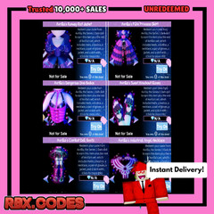 Royale High Avrilla the Dark Fairy Wings Virtual Digital Code Only (NO TOY)