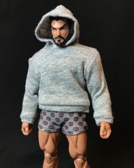SU-SS-G: 1/12 FIGLot Hoodie for Mezco One:12 Marvel Legends Figure – Grey