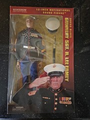 Sideshow Gunnery Sgt R.Lee Ermey Dress Blue Marine 1/6 12″Action Figure NEW 2006