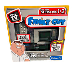 Family Guy Tiny TV Classics Real Working TV and Remote Seasons 1 & 2 Clips NEW
